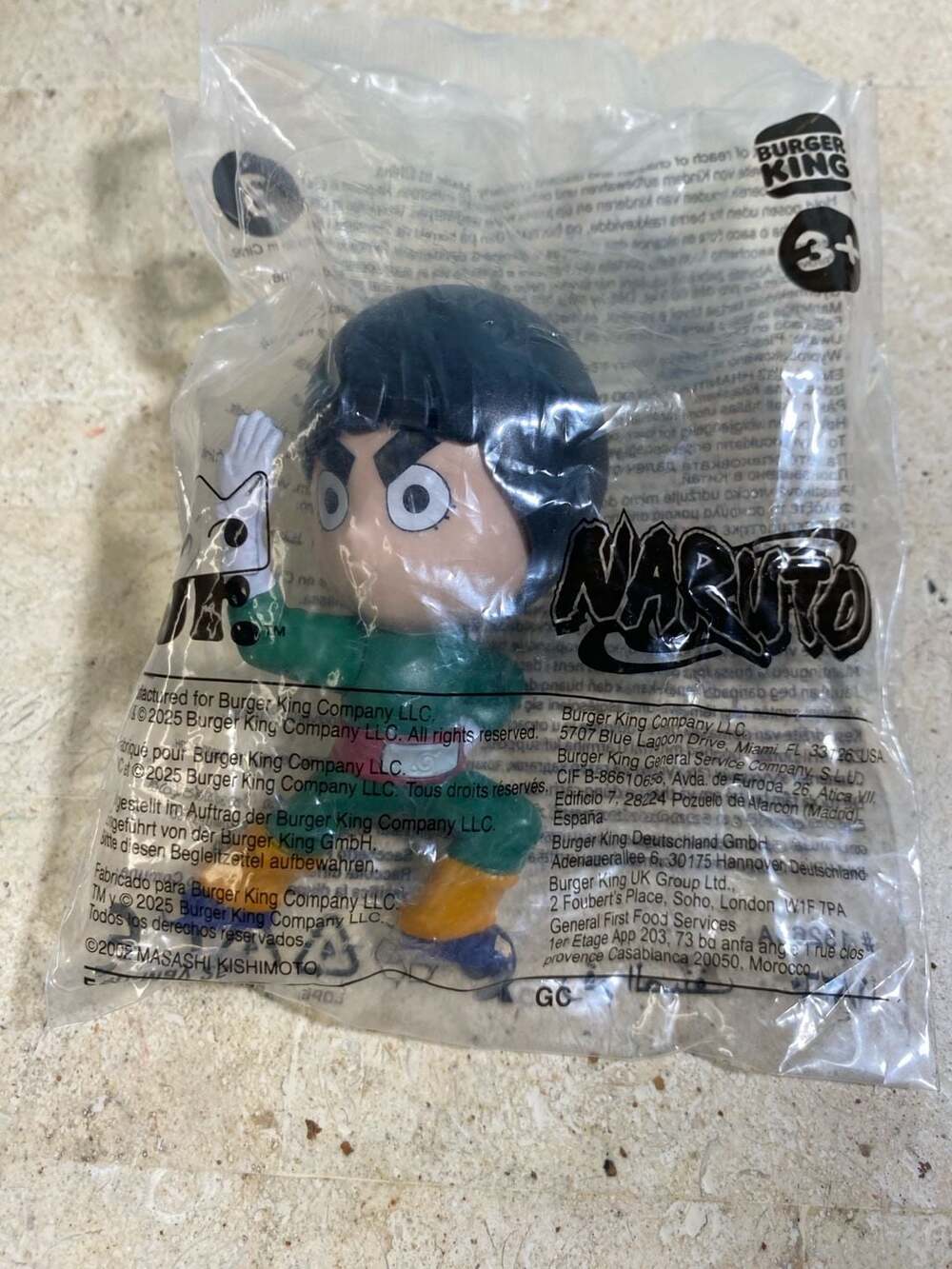 Burger King Naruto Rock Lee Kids Meal Toy Figure Sealed